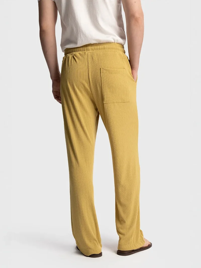 Giesto Amber Yellow GIESTO Relaxed Fit Straight Leg Pants for Men | Best Price UAE